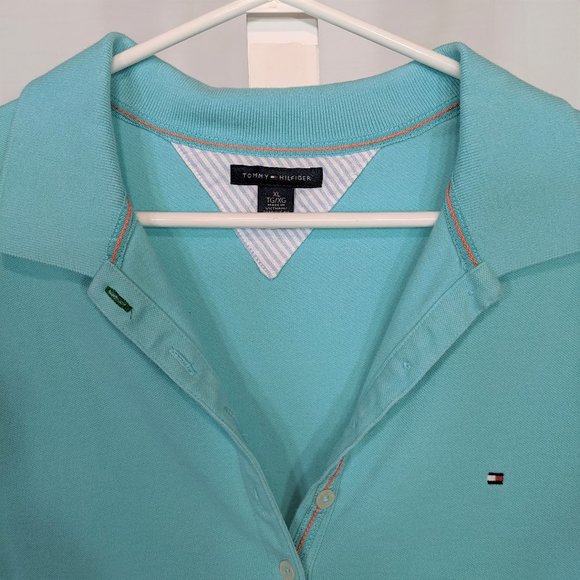 Tommy Hilfiger Tops - Tommy HIlfiger Aqua Polo Shirt